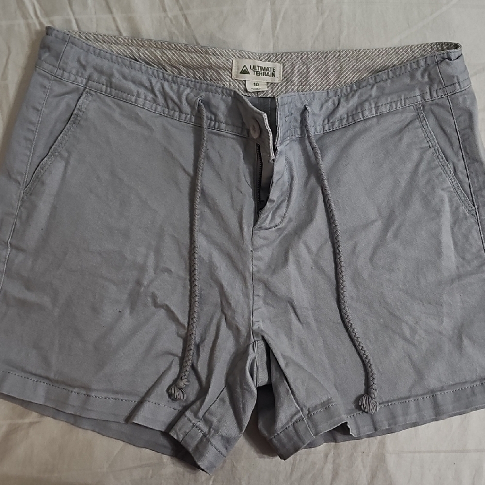 Nautica Gray Bermuda Shorts Cotton Blend Casual